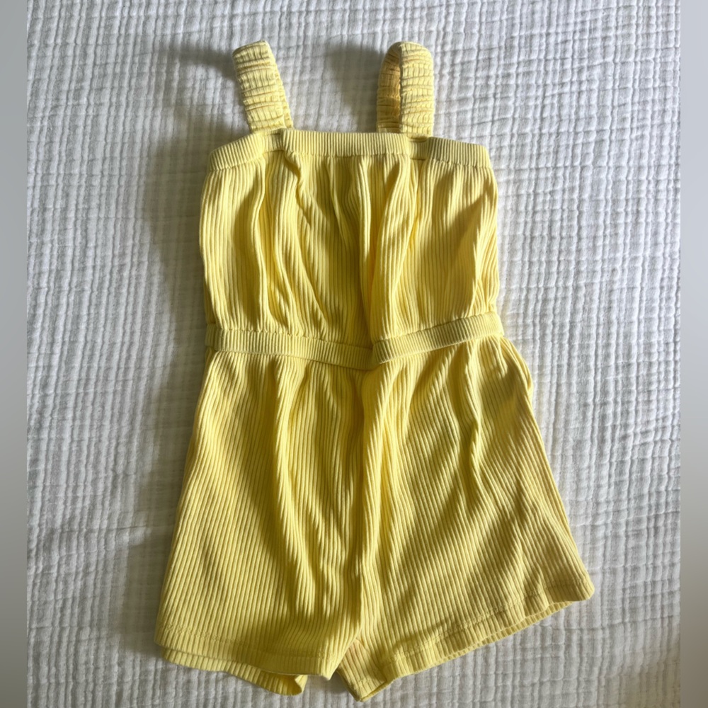 Old Navy Yellow Ribbed Romper